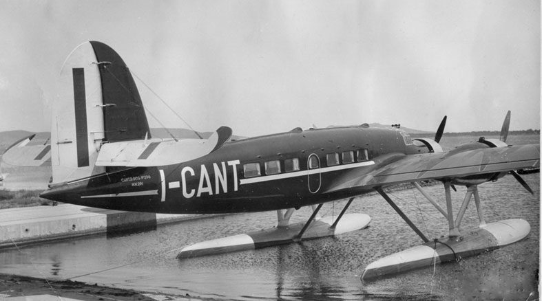 Vista de perfil del Cant Z.506 Airone